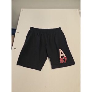 Mens Aeropostale Black Aero-NY Sleep Lounge Shorts Red Accents  XL pockets